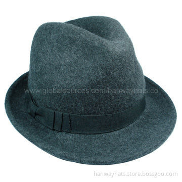 100% Wool Felt Hat with GG Band and Bow Trim